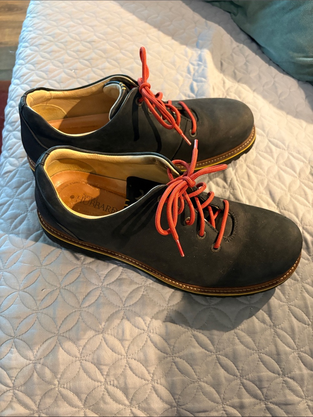 Men's Black Nubuck Chukka Boots with Red Laces